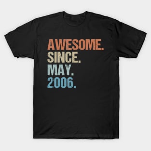 Born In May 2006 14th Birthday Gif114 Yrs Old T-Shirt